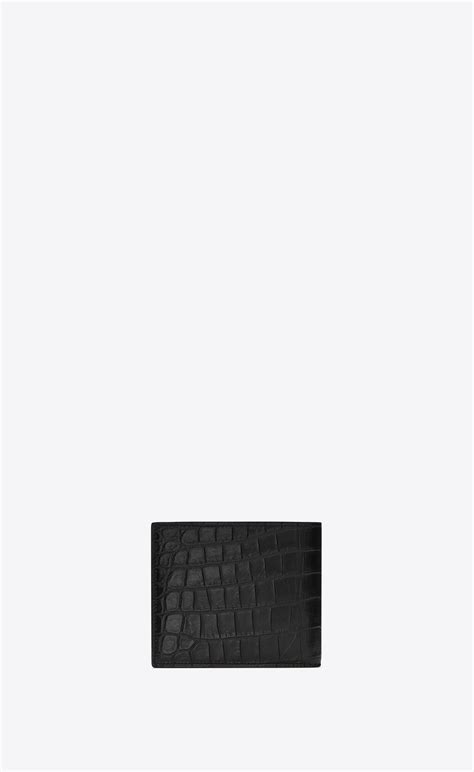 ysl mens monogram croc wallet|CASSANDRE East/West wallet in CROCODILE.